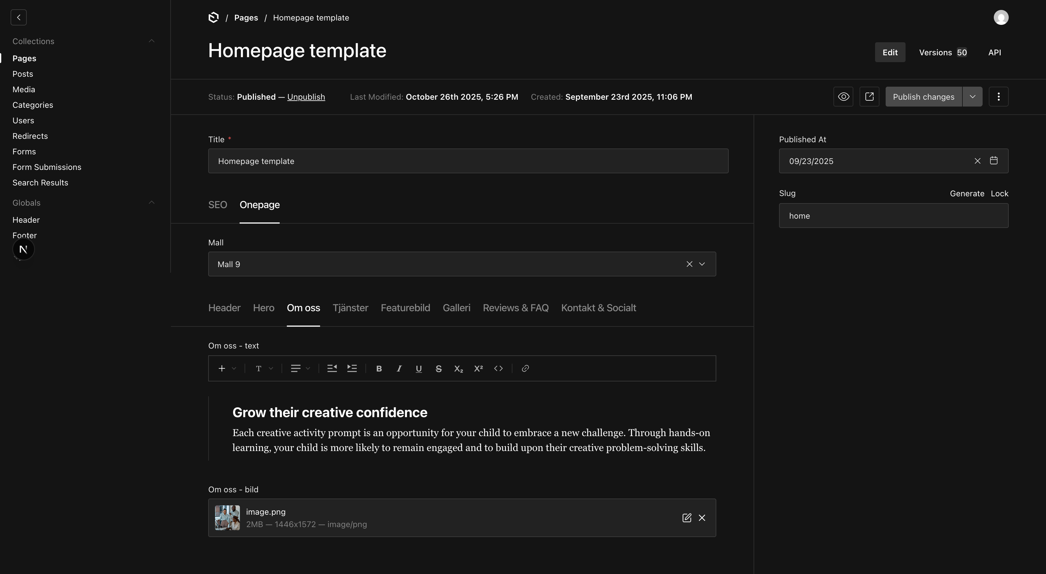 Förhandsvisning steg 2